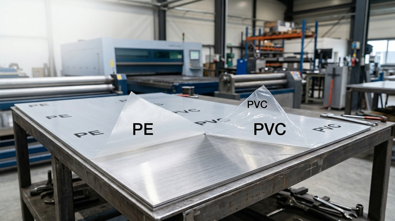 PE vs. PVC protective film on stainless steel sheet comparison PE vs. PVC protective film on stainless steel sheet comparison